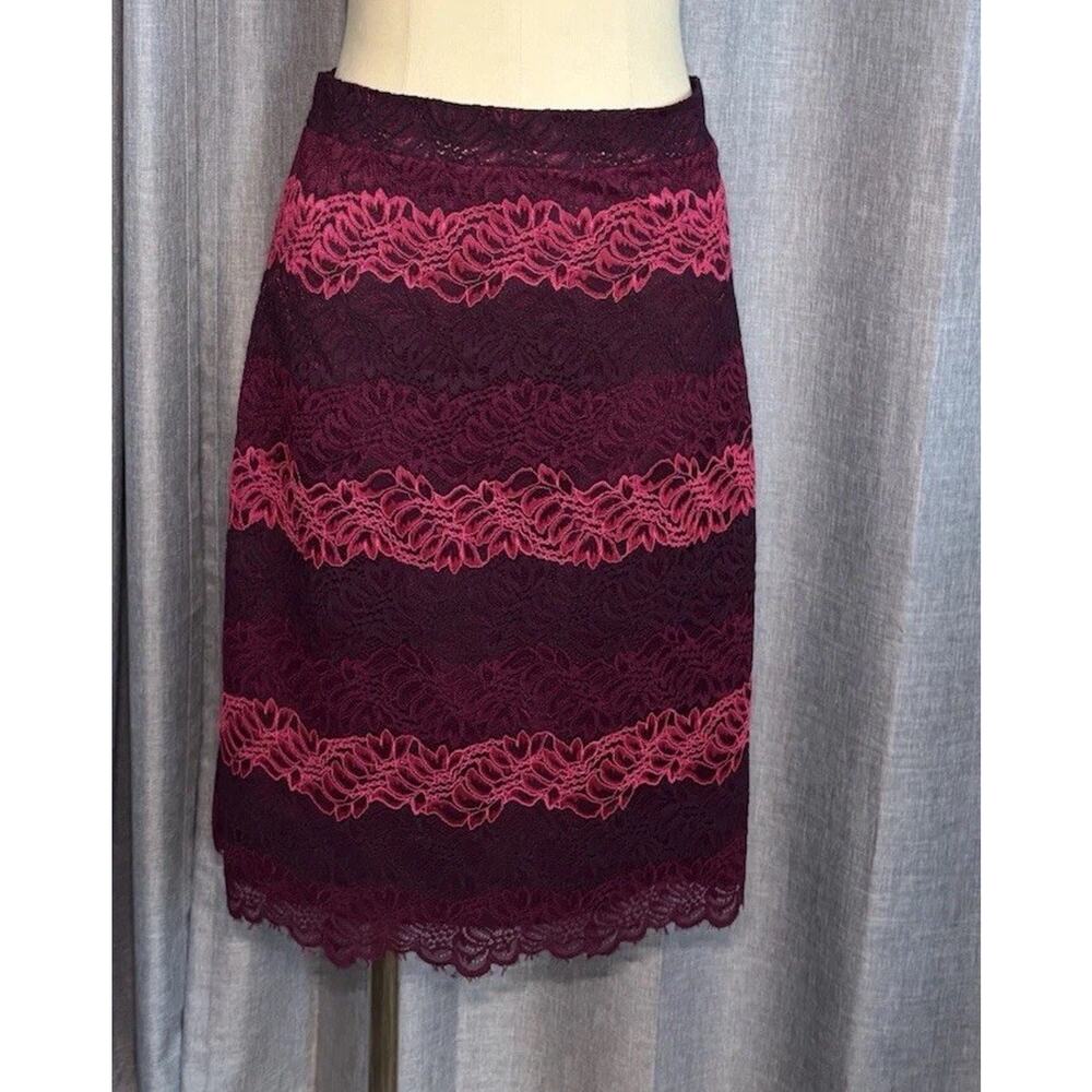 Banana Republic Women's Size 10 Lace Striped Pencil Skirt NWT $118